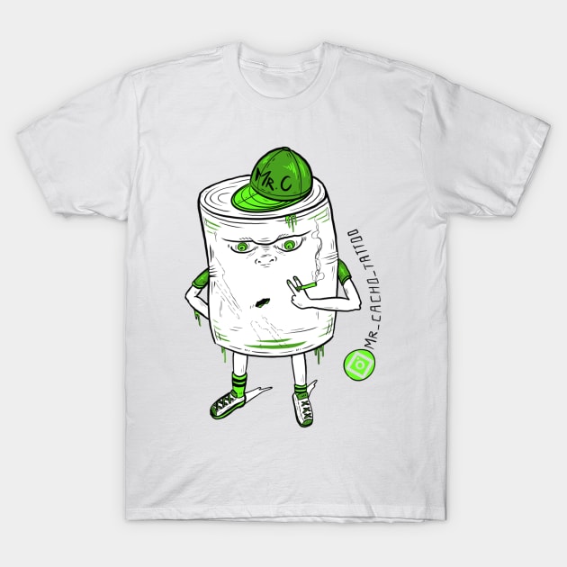 Smoking Can Paper T-Shirt by Mister Cacho